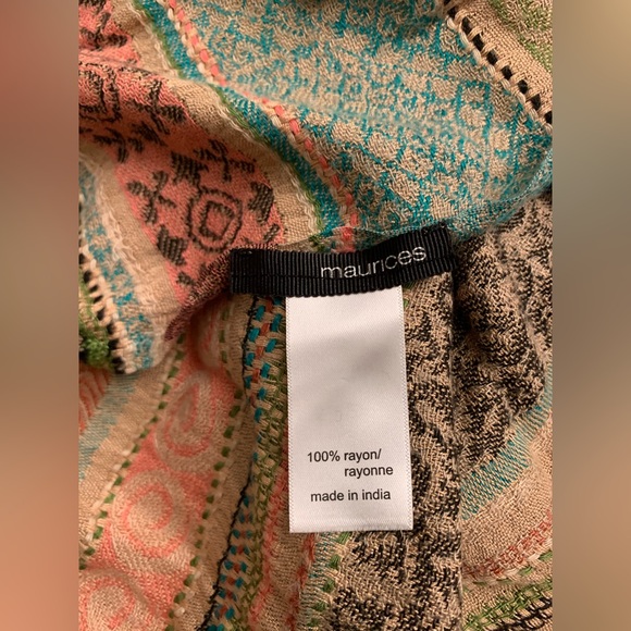 Maurices Earthy Tones Patterned Scarf - Picture 4 of 4